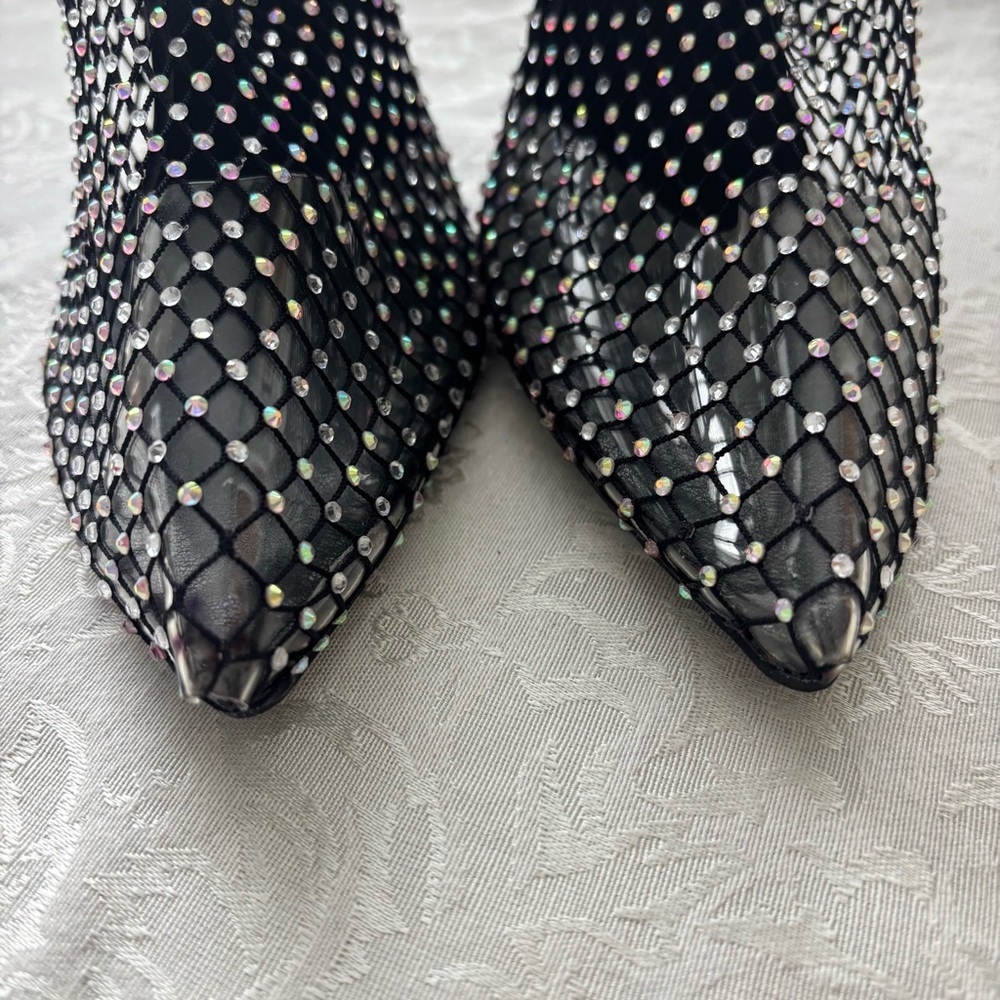 ❤️2/$15 or 3/$21❤️Rhinestone Mesh Ankle Boots, Size 7.5 - Picture 5 of 9